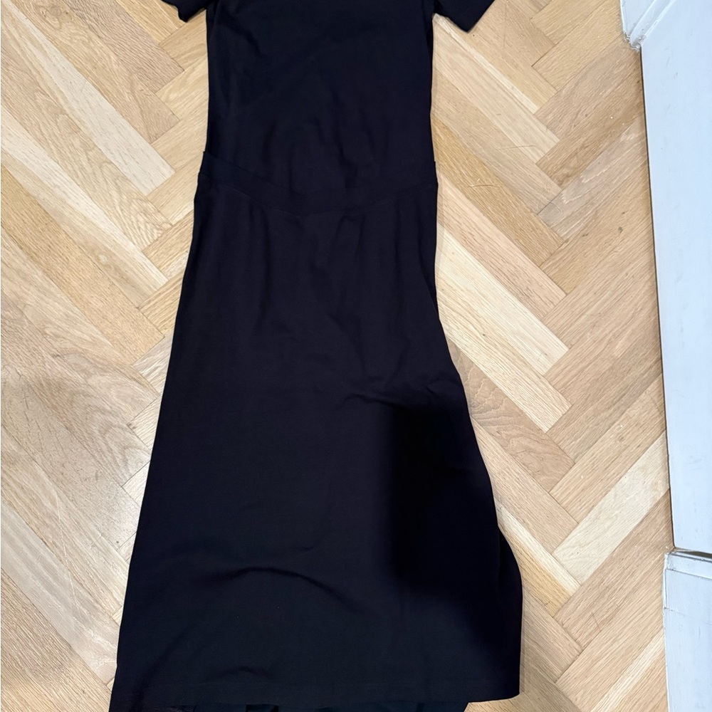Balenciaga Black Short-Sleeve Maxi Dress